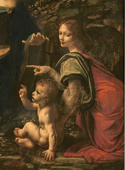 Madonna of the Rocks (detail) by Leonardo da Vinci